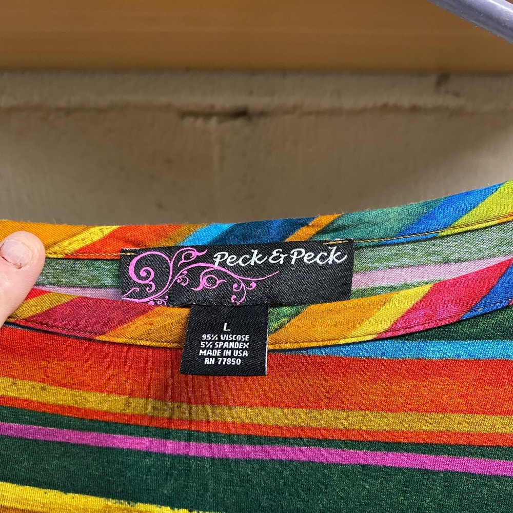 Peck and Peck large stripe top